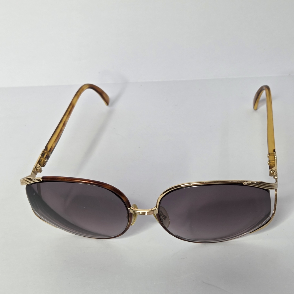 Dior Gradient Brown Shield Sunglasses with Gold Trim - Picture 7 of 15
